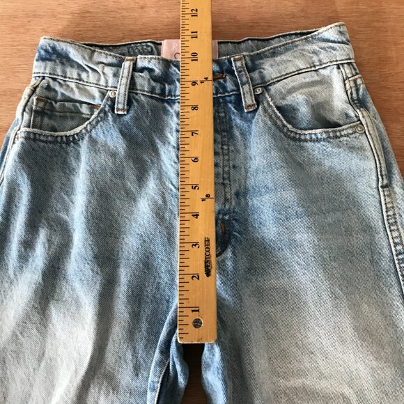 Revice Jeans Women 24 Blue Mid Rise Button Fly Medium Wash Stretch Preppy 18218 - Picture 8 of 14